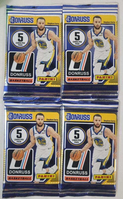 2024 Panini Donruss NBA Basketball Sealed Trading Card Wax Packs . Four (4) Packs