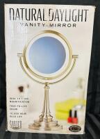 Natural Daylight Vanity Mirror with Dual 1x/10x Magnification