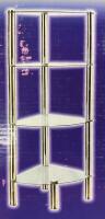 New Novel Four-Tier Corner Tempered Glass Stand, NOV-B0175-4; Measures 30x30x105cm
