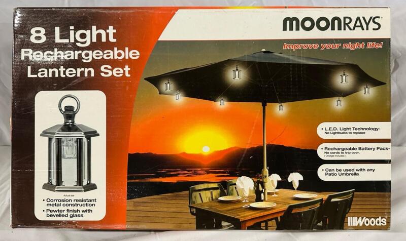 8 New Rechargeable Lanterns, LED with Battery Pack, Lanterns Measure Approx. 3x2&rdquo;