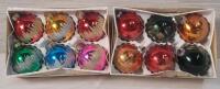 Vintage Christmas Tree Ornaments , Two (2) Sets of 6 . Measures approximately 2 &frac34;" diameter each