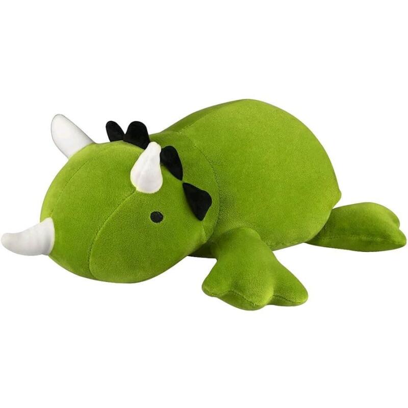 Adorable New Weighted (1.85lbs) Plush Triceratops Toy, 19" Long