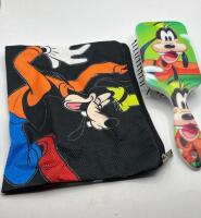 Disney Goofy Makeup Bag & Goofy Static Free Plastic Detangling Brush Wet and Dry Hair 8.5&rsquo;&rsquo;
