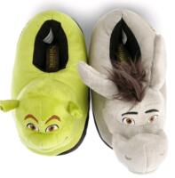 New sz 1 Kid's Shrek and Donkey Plush 3D Plush Slippers