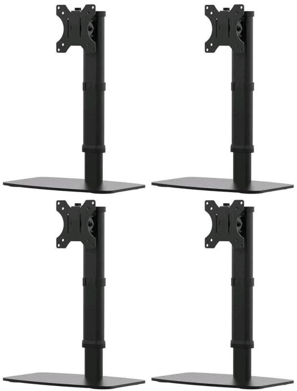 4 New Workstream Height-Adjustable Single Monitor Mount, Free Standing, for Monitors up to 27&rdquo;; Retails for $151.96 USD