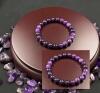 Two New Amethyst Anxiety Bracelet - Handmade "Anxiety" Flex Beads Dark Purple Stock photo added - 2