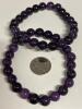 Two New Amethyst Anxiety Bracelet - Handmade "Anxiety" Flex Beads Dark Purple Stock photo added - 5