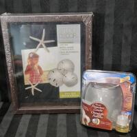 New Studio Decor 8 by 10" Shadowbox & Glade Flameless Candle French Vanilla Scent