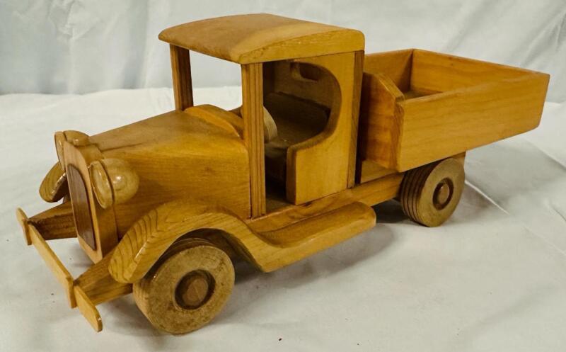 Wooden Pickup Truck Model, Measures Approx. 12x4.5x4.75&rdquo;