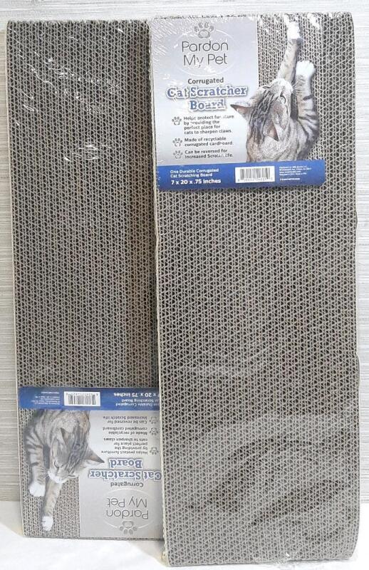 2 New Pardon my Pet Corrugated Cat Scratcher Boards