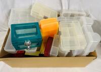 20+ Assorted Small Containers, Includes Clear Plastic, Coloured Plastic, Jewelry Box, and More