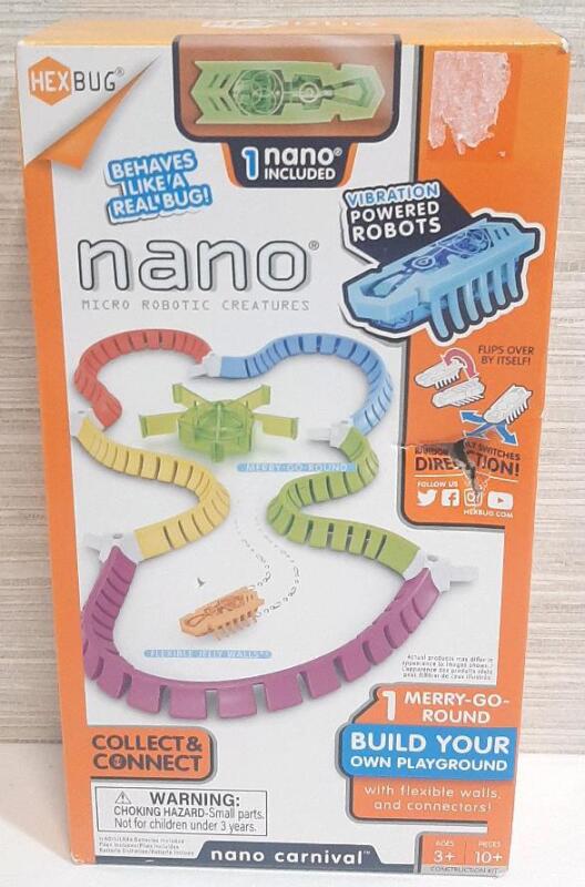 New in Box HexBug Nano Merry-Go-Round Set | Package has Noticeable Puncture, Does Not Impact Product, Sold as Is