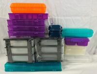 19 Assorted Small Plastic Storage Containers, Largest Measures 13.75x8.25&rdquo;