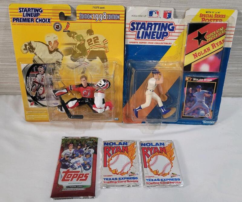 NHL Hockey & MLB Baseball Action Figure & Trading Card Lot . See Photos