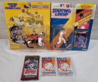 NHL Hockey & MLB Baseball Action Figure & Trading Card Lot . See Photos