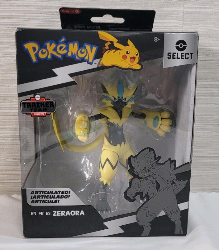 New - Pok&eacute;mon Select Series 8 " ZERAORA " Action Figure in Box , Sealed .