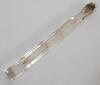Antique Glass Lachrymatory Tear Catcher Perfume Vial w/Gold Embellishments . Glass Stopper Wax Sealed Closed (empty) . Measures 8" Long