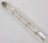 Antique Glass Lachrymatory Tear Catcher Perfume Vial w/Gold Embellishments . Glass Stopper Wax Sealed Closed (empty) . Measures 8" Long - 2