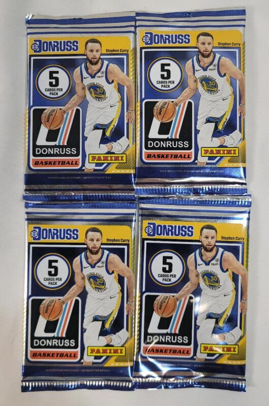 2024 Panini Donruss NBA Basketball Sealed Trading Card Wax Packs . Four (4) Packs
