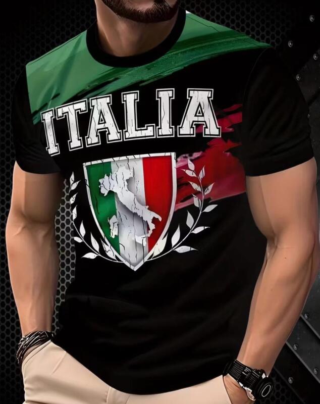 New Size Large Men's Italian Flag Colour Design (Green, Red, White) Quick-Dry Athletic T-Shirt - Italian Flag color design Casual Shirt - Machine Washable <br/>Bold Print, Comfortable Fit<br/>Stock photos added