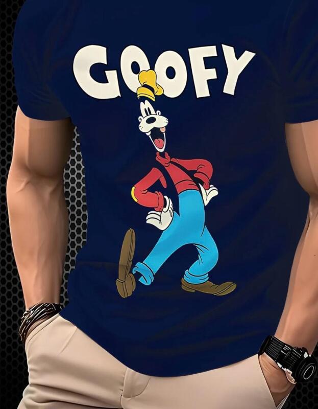 New Size Large Goofy Disney Limited Edition Men's High-Flying Trendy 3D Printed T-Shirt | Polyester Quick-Dry Mesh, Breathable, Moisture-Wicking <br/>Machine Washable 100% Polyester Stock photos added