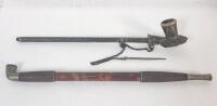 Vintage Smoking Pipes . Measures 7 &frac14;" & 7 &frac34;" Long . One (1) Pipe Possibly Russian Made w/84* Silver Mark on Pipe Head