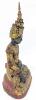 Very Old Brass Metal Seated Buddha Figure, 10.75" Tall - 3