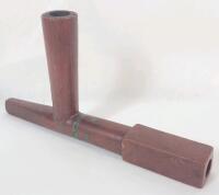 Vintage Native American Catlinite " Pipestone " Pipe Head . Measures 7 &frac14;"&times;4"