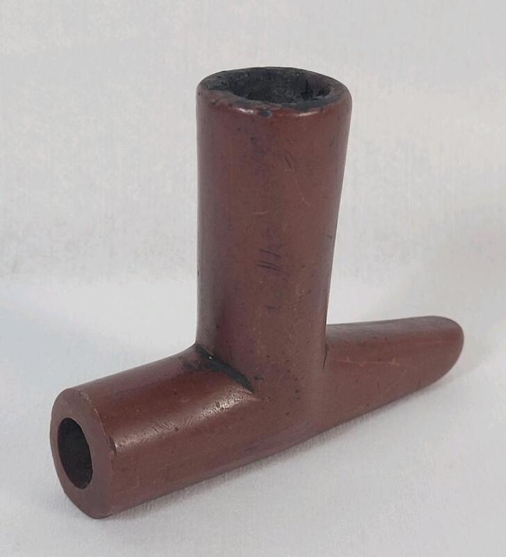 Vintage Native American Catlinite " Pipestone " Pipe Head . Measures 3"&times;2.5" .