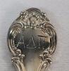 7 Silver Souvenir Spoons & BIRKS Alpha Delta Pi Sorority Plated Spoon . 5 Sterling Silver Spoons , Two (2) 90% Silver Spoons & BIRKS Spoon - 8