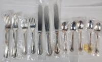 12pcs. BIRKS Regency Plate Community Ware . 5 Teaspoons , 3 Knives , 2 Small Forks & 2 Large Forks . All 12pcs. Sealed