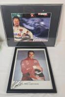Michael Andretti & Helio Castroneves Signed Framed Photos - No COA's . Measures 14.5"&times;11.5" & 9.5"&times;12"