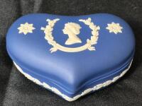 Vintage Wedgwood Queen Silver Jubilee 1977 Trinket Box 5.5" Long