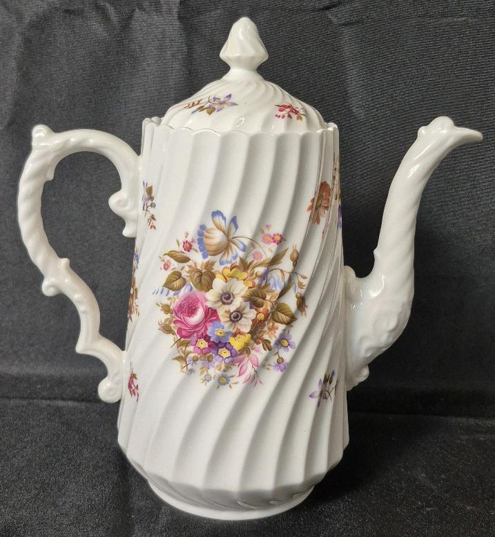 Beautiful Aynsley Summertime Coffee Pot Set 9.5" Tall