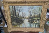 Vintage Framed Signed Painting on Board. By White More. Painted in 42.