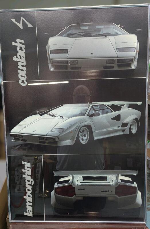 Vintage Framed Lambourghihi Countach Wall Art. 24" by 36"