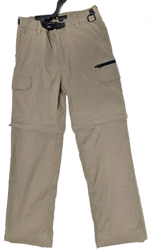 New Size Small / 30 Men's THE BC CLOTHING CO Convertible Stretch Shorts / Pants with Detachable Legs, Security Zip Pockets & Elastic Waist with Durable Belt & Buckle