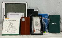 7 As-New Phone/Tablet Cases, Chargers, and Screen Assemblies; Various Makes and Models, Includes iPhone 11 Case, iPhone 15 Pro Assembly, and More