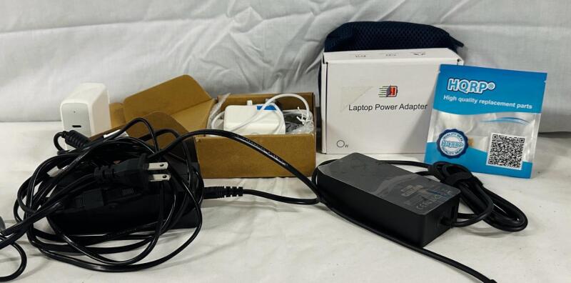 6 Assorted Cables, Adapters, Batteries; Includes Microsoft Surface AC Adapter, Laptop Adapters, and More