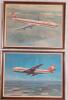 Canadian Artist Robert Banks " Air Canada & Trans Canada Air Line " Aviation AeroPlane Framed Prints . Each Framed Print measures 16 &frac34;"&times;12 &frac34;" - 3