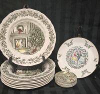 14 Vintage Christmas Royal Doulton & Johnson Bros. Dishes
