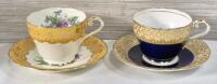 2 Beautiful Anysley Teacups & Saucers Corset Shape