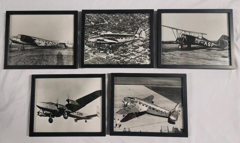 5 Lockheed CF Trans Canada Air Lines Aviation AeroPlane Framed Photo Prints . Each Measures 10.5"&times;8.5"