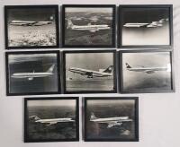8 Air Canada Aviation AeroPlane Framed Photo Prints . Each Measures 10.5"&times;8.5"