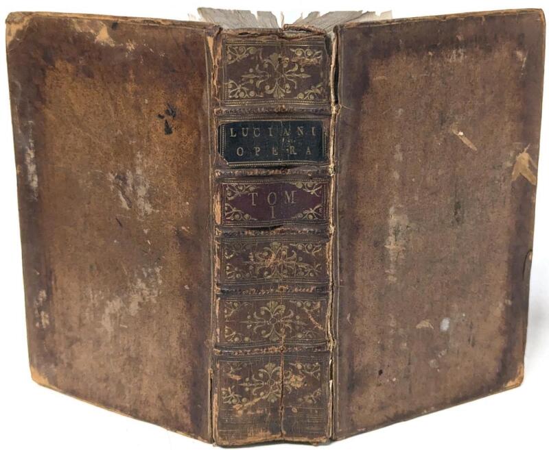 Antique MDXLV/1545 LUCIAN OF SAMOSATA Opera Vol I in Latin/Greek