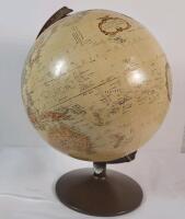 Vintage 1980s Replogle 12" Raised Relief Rotating Globe on Stand . World Classic Series Globe
