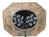 Pair of Antique Victorian Hand-Beaded Paper & Velvet Opera Fans, 14.5" Long Each - 2