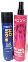 [See Desc] MATRIX Brass Off Blue Shampoo for Brunettes 300ml & Total Results 20 Miracle Creator Multi-Tasking Treatment 400ml
