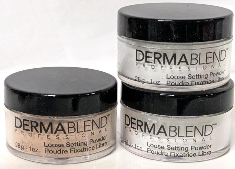 [See Desc] 3 DERMABLEND Professional Loose Setting Powders, 2&times; Original Translucent, 1&times; Cool Beige, 28g