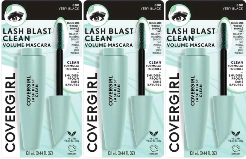 3 New COVERGIRL 805 Black Lash Blast Clean Volume Mascara, 13.1ml ea